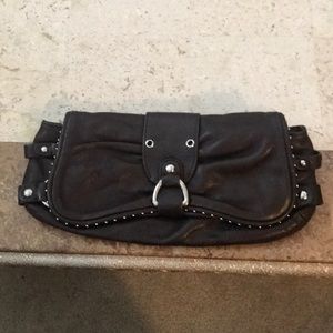 Dark brown clutch